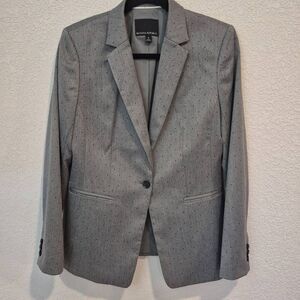 Banana Republic Gray Black Polka Dot Blazer Jacket Size 8